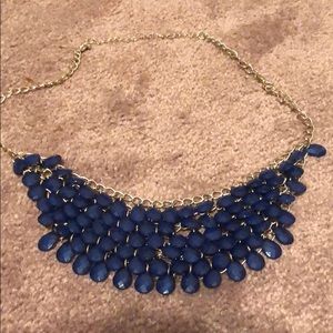 Blue statement necklace!